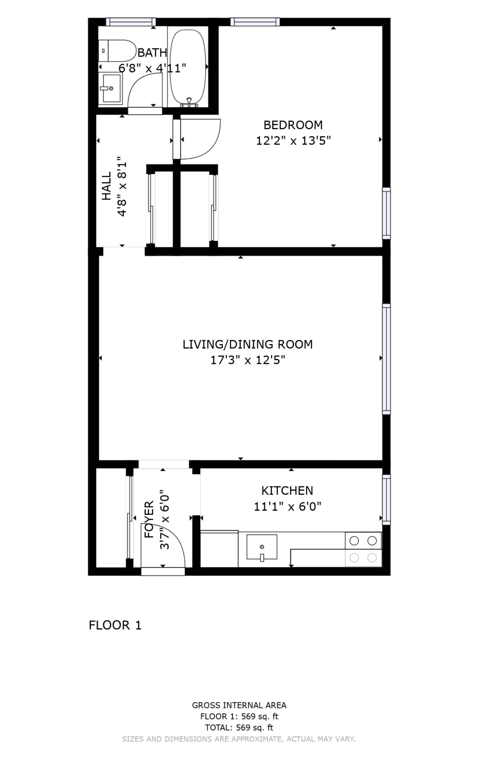 1B Floor Plan 1796x2844